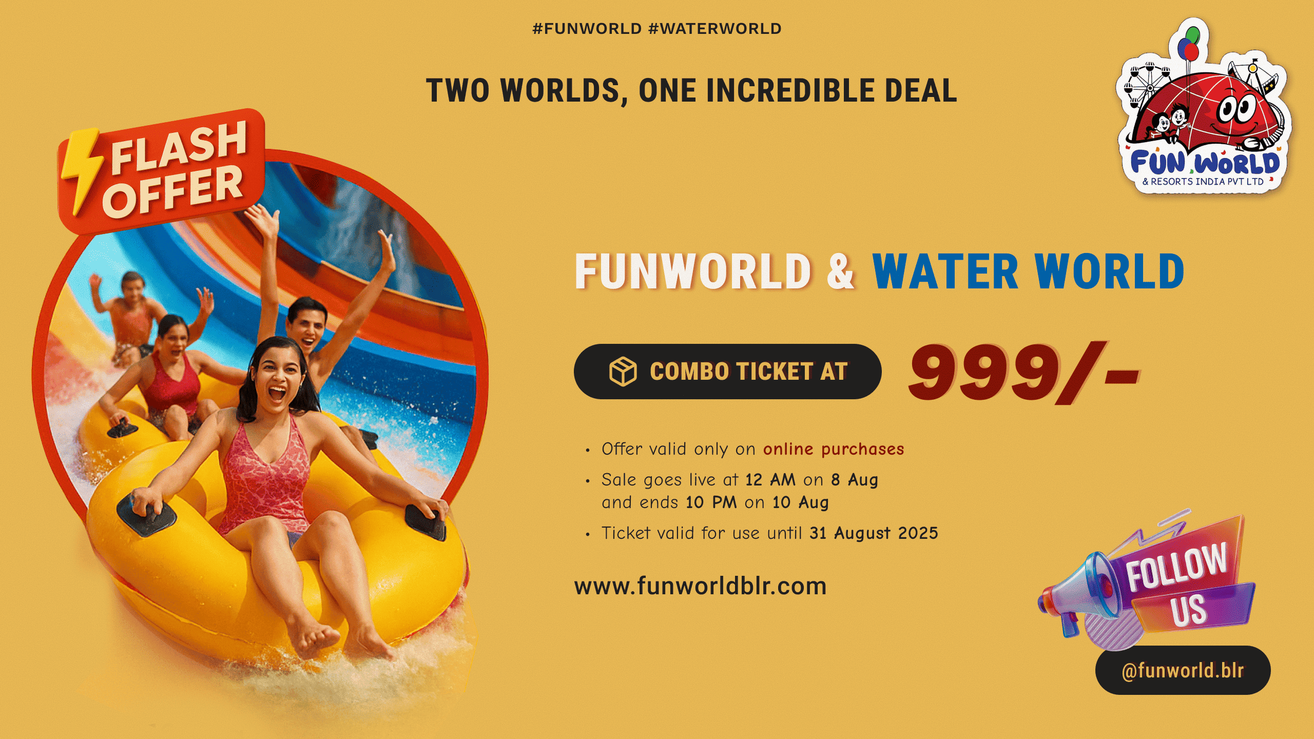 Flash Deal: Fun World + Water World Combo at ₹999!
